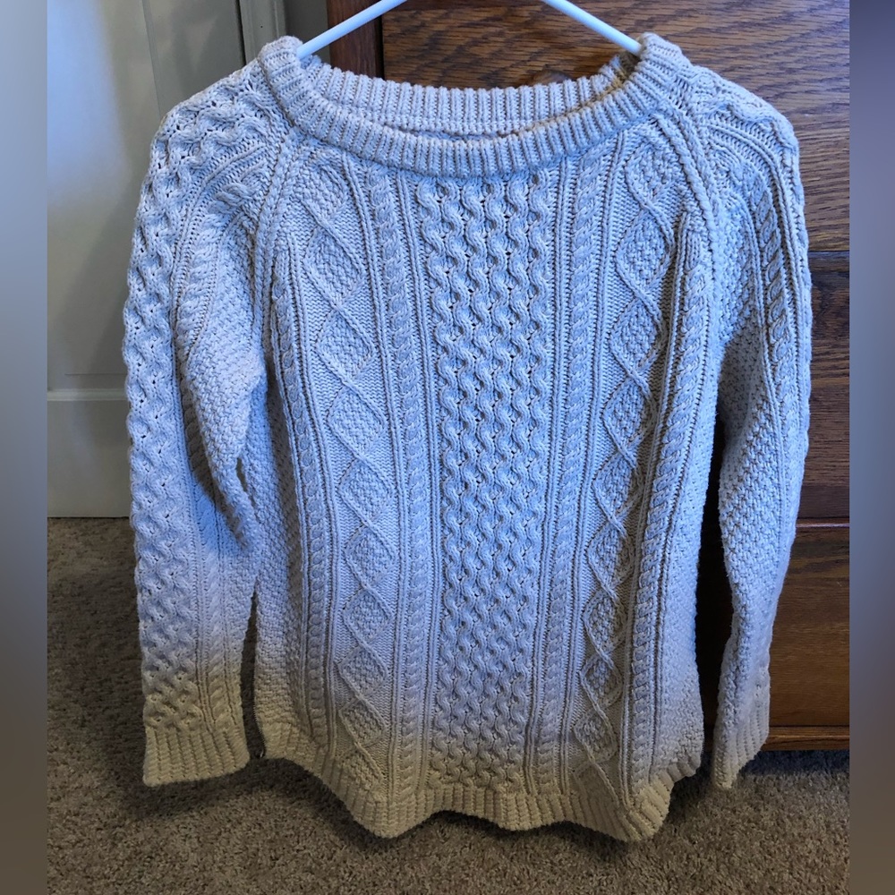 LL Bean signature cable knit sweater